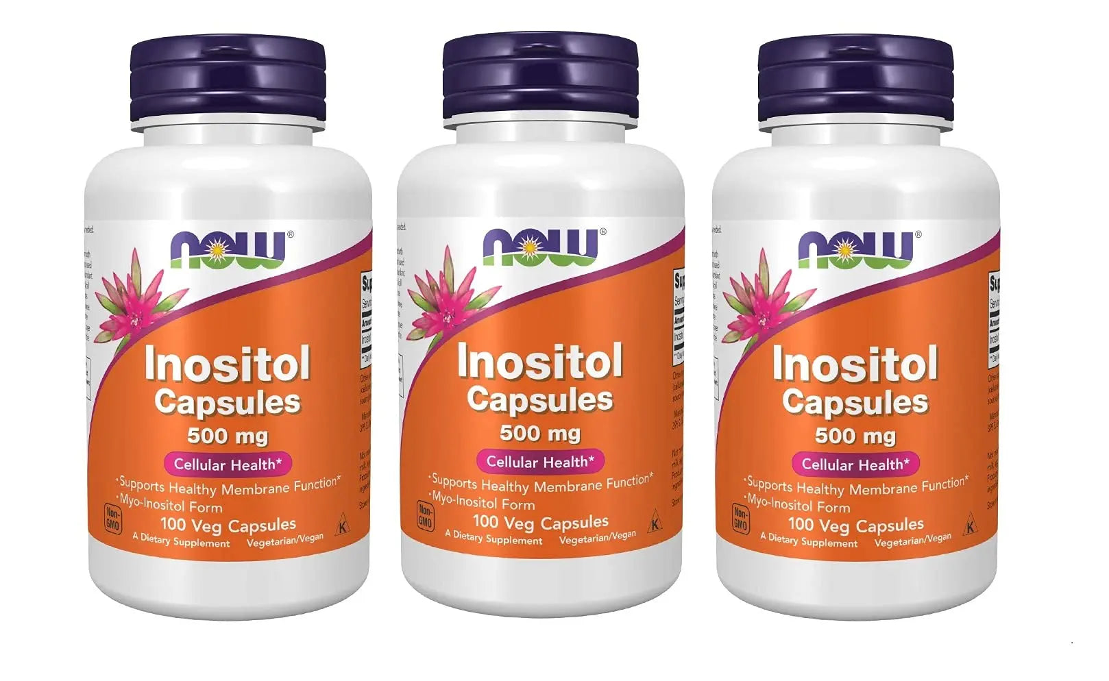 NOW Foods Foods Inositol 500mg,100 Capsules (Pack of 3) NOW Foods Au supplements