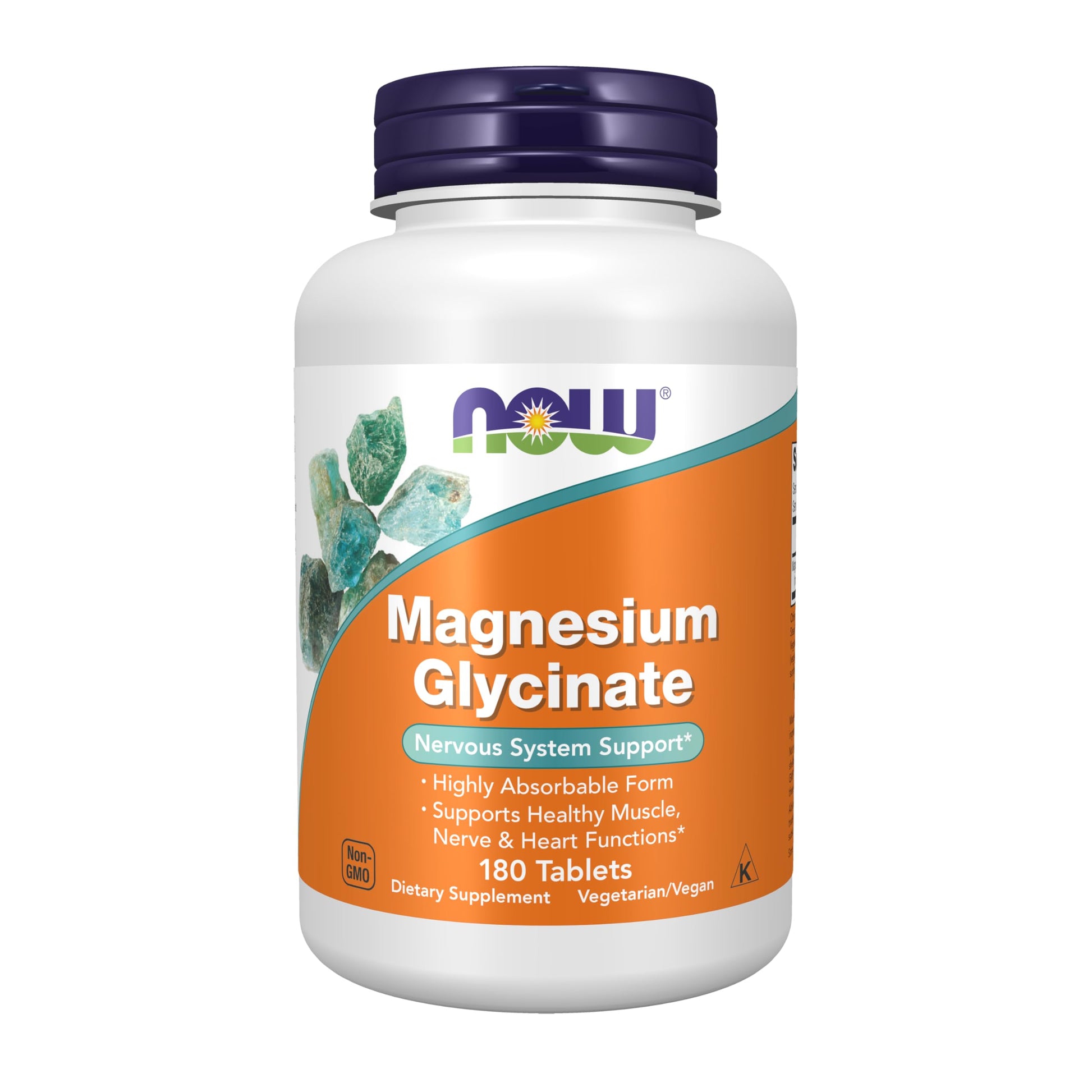 NOW Foods Supplements, Magnesium Glycinate 100 mg, Highly Absorbable Form, 180 Tablets NOW Foods Au supplements