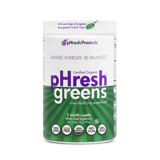 pHresh - Greens Raw Alkalizing Superfood Greens Powder - 2 Month Supply - Vegan, Kosher, Gluten Free - Natural Enzymes, Nutrients - Approved for Intermittent Fasting - 10 oz Phresh ProductsAu supplements