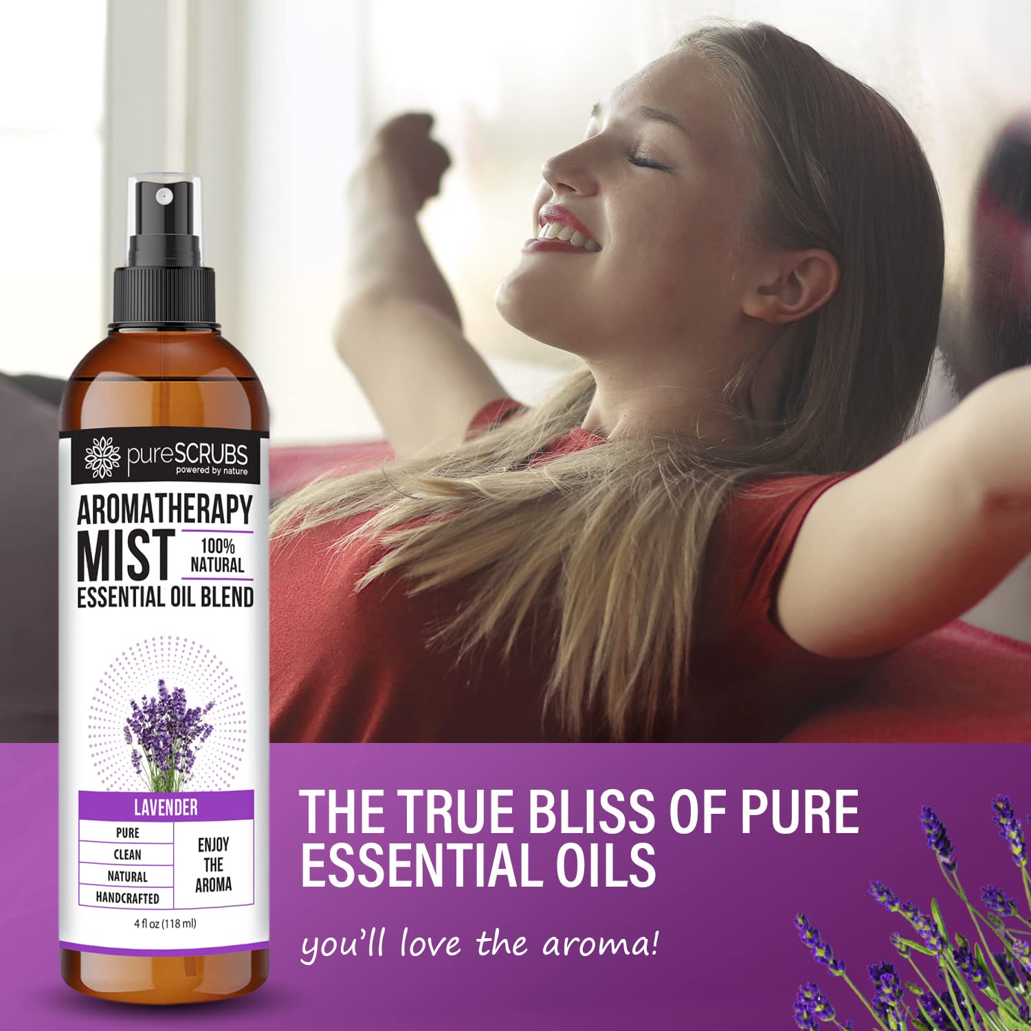 Shake, Mist & Enjoy - pureSCRUBS Premium Lavender Aromatherapy Spray Mist for Room, Body, Linens pureSCRUBS Au supplements