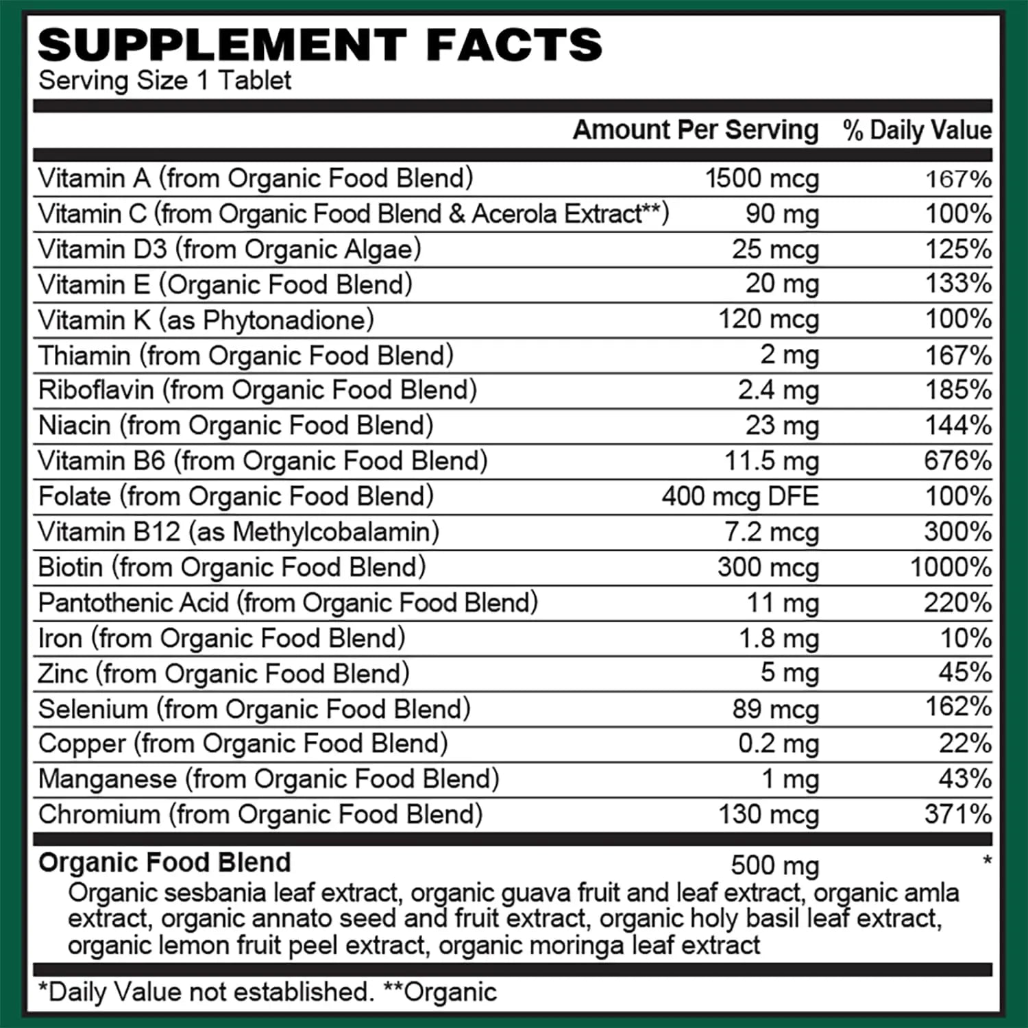 PlantFusion Organic Multivitamin for Men - One Daily Whole Food Blend Men's Multivitamin - Vegan, Non-GMO PlantFusion Au supplements