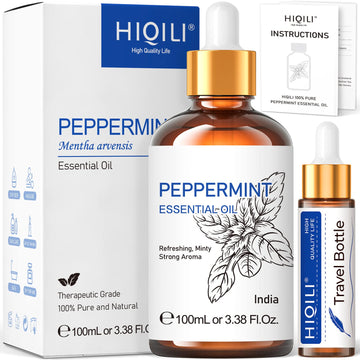 HIQILI Peppermint Oil 100ML, 100% Pure Peppermint Essential Oil Natural for Diffuser HIQILI Au supplements