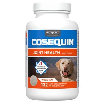 Nutramax Laboratories Cosequin Maximum Strength Joint Health Supplement for Dogs - With Glucosamine, Chondroitin, and MSM, 2 Pack, 264 Total Chewable Tablets Nutramax Laboratories Au supplements