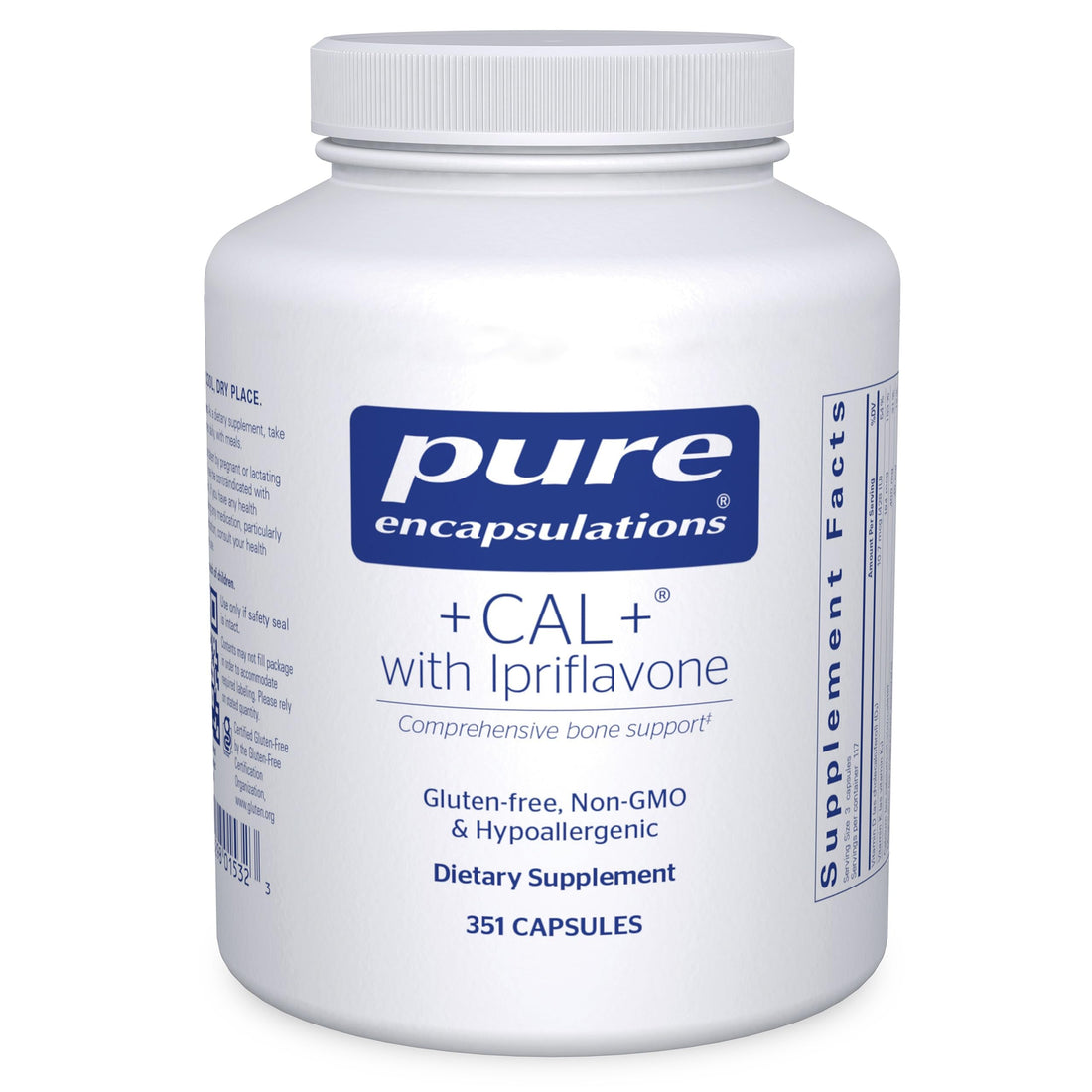 Pure Encapsulations +Cal+ with Ipriflavon | Mineral, Vitamin, and Herbal Supplement to Promote Skeletal Strength | 351 Capsules Pure Encapsulations Au supplements
