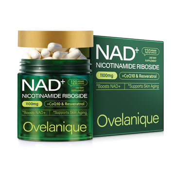 Ovelanique NAD Supplement with Nicotinamide Riboside & Resveratrol |NMNH Supplement Alternative| NAD+ Complex with Quercetin Phytosome & CoQ10 | Liposomal Delivery,120 Capsules(Packaging May Vary) Ovelanique Au supplements