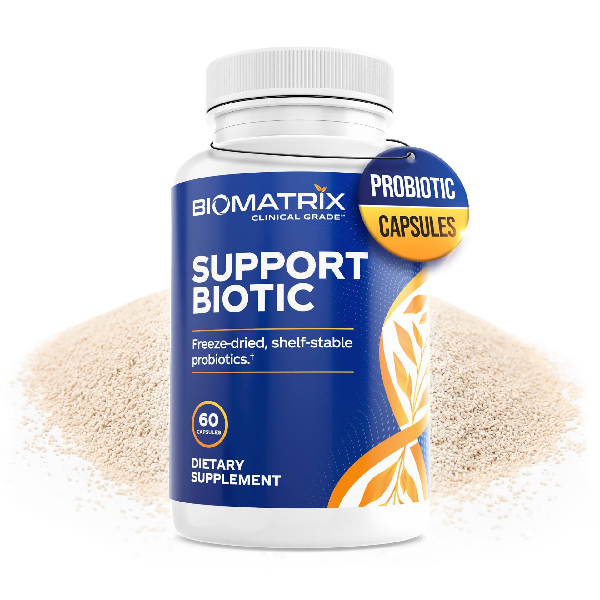 BioMatrix Saccharomyces boulardii Probiotic Supplement w/L. paracasei, L. rhamnosus, Bifidobacterium, Acidophilus – Prebiotic Complement – Temp-Stable, 30-60 Day Supply BioMatrix Au supplements