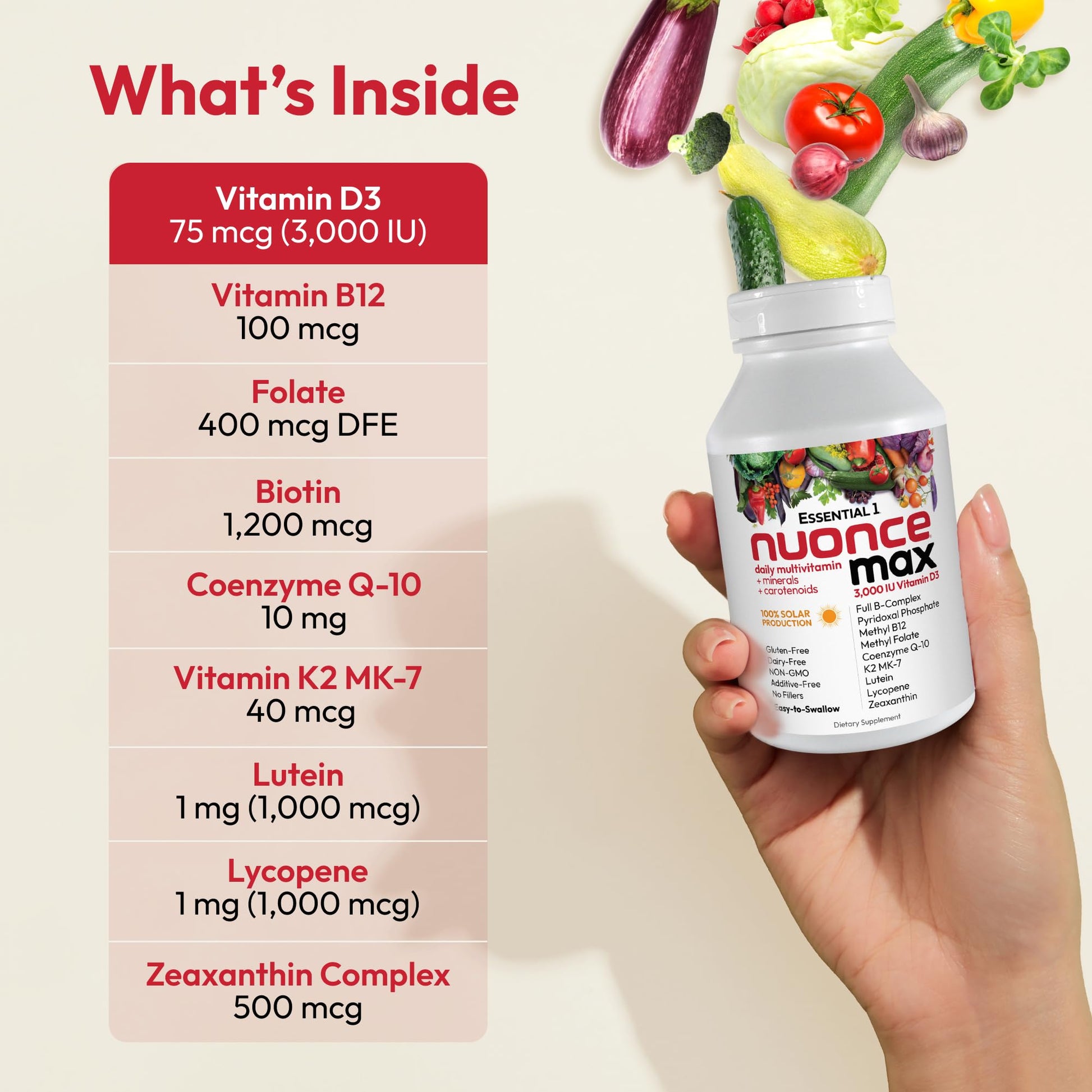 ANDREW LESSMAN Essential-1 nuonce max Multivitamin 3000 IU Vitamin D3 360 Small Capsules. 100 mcg Methyl B12 ANDREW LESSMAN Au supplements