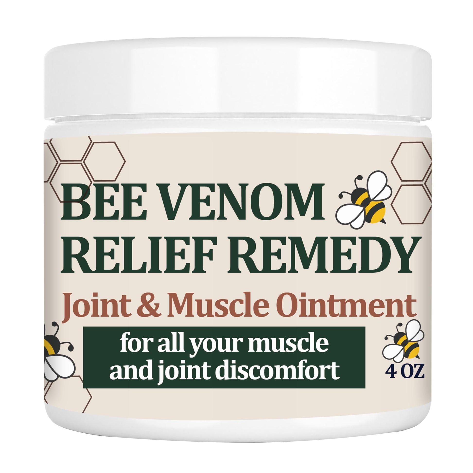 KOKOMAANE Bee Venom Muscle Bone Cream, Fast Acting, for Back, Neck, Hand, Foot, Knee, Muscle, Shoulder, Topical, Wrist, Elbow, Hip, Nerve, Plantar, Ankle, Foot discomfort, Vitamin B6 KOKOMAANE Au supplements