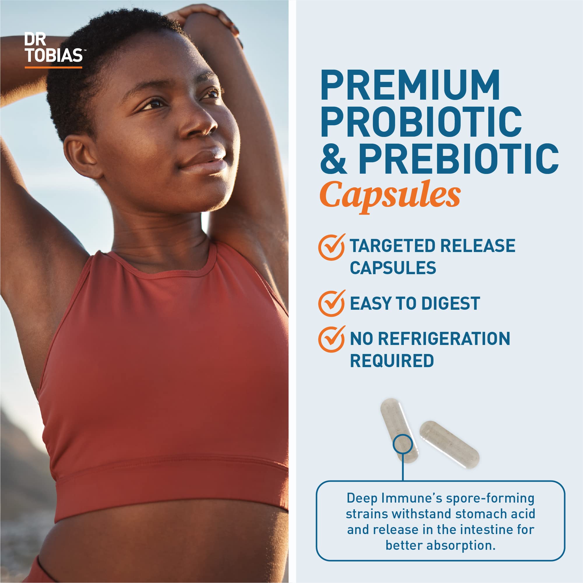 Dr. Tobias Deep Immune Probiotics & Prebiotics, 4.4 Billion CFU Probiotics for Women Dr. Tobias Au supplements