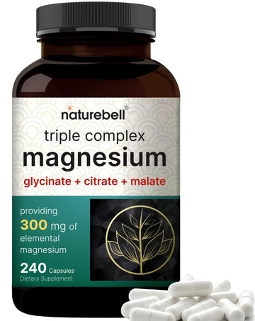 Triple Complex Magnesium Supplement, 240 Capsules | Magnesium Glycinate 500mg NatureBell Au supplements