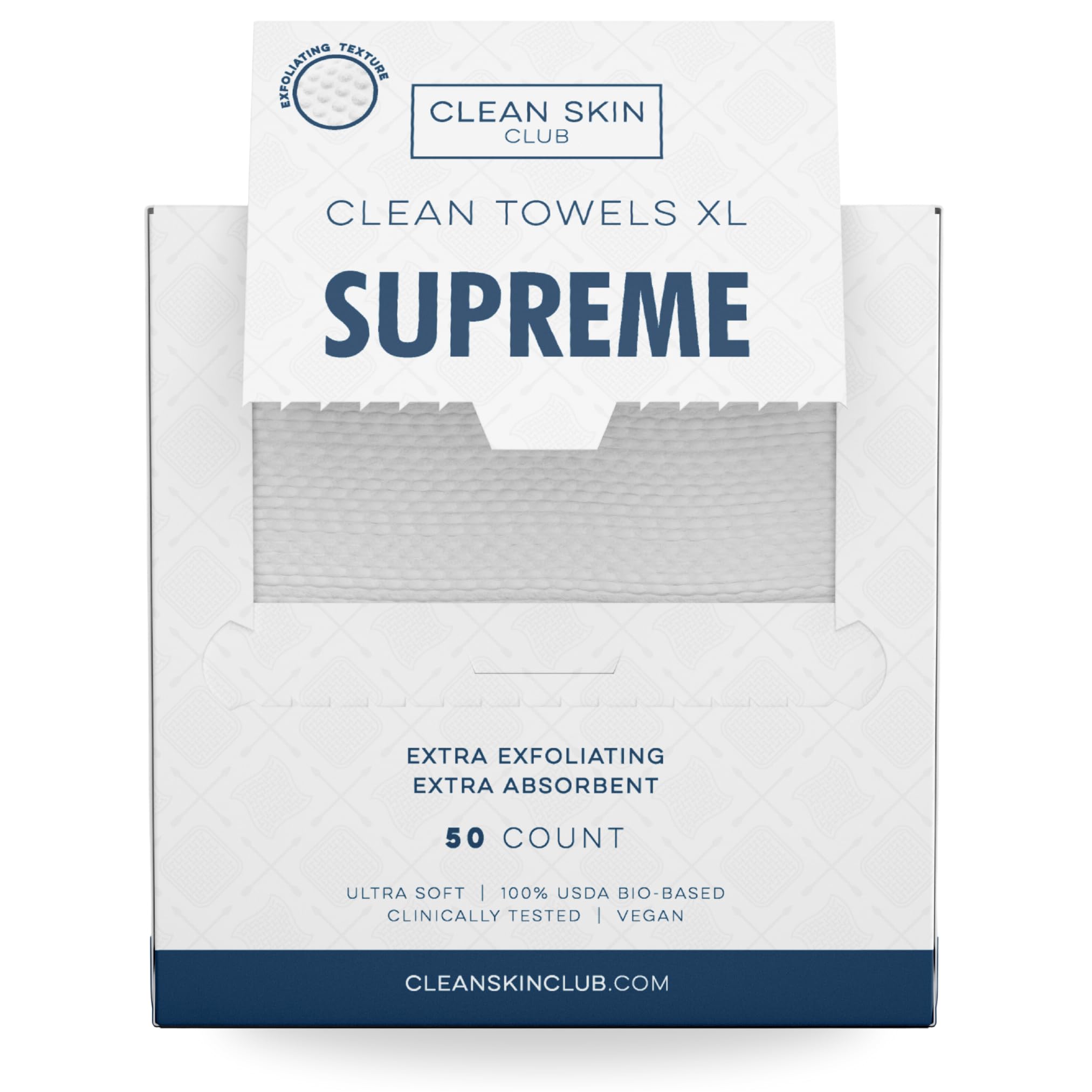 Clean Skin Club Clean Towels XL Supreme, 50 Count, Absorbent, Gentle CLEAN SKIN CLUB Au supplements