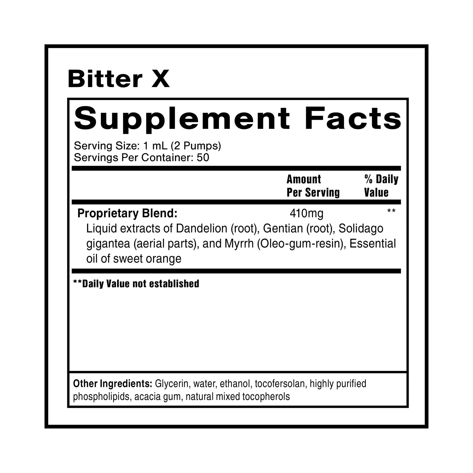 Quicksilver Scientific Dr. Shade's BitterX - Highly Concentrated Bitters for Digestion - Fast Acting Digestive Support & Liver Supplement with Dandelion Root, Gentian Root, Solidago & Myrrh (50ml) Quicksilver Scientific Au supplements