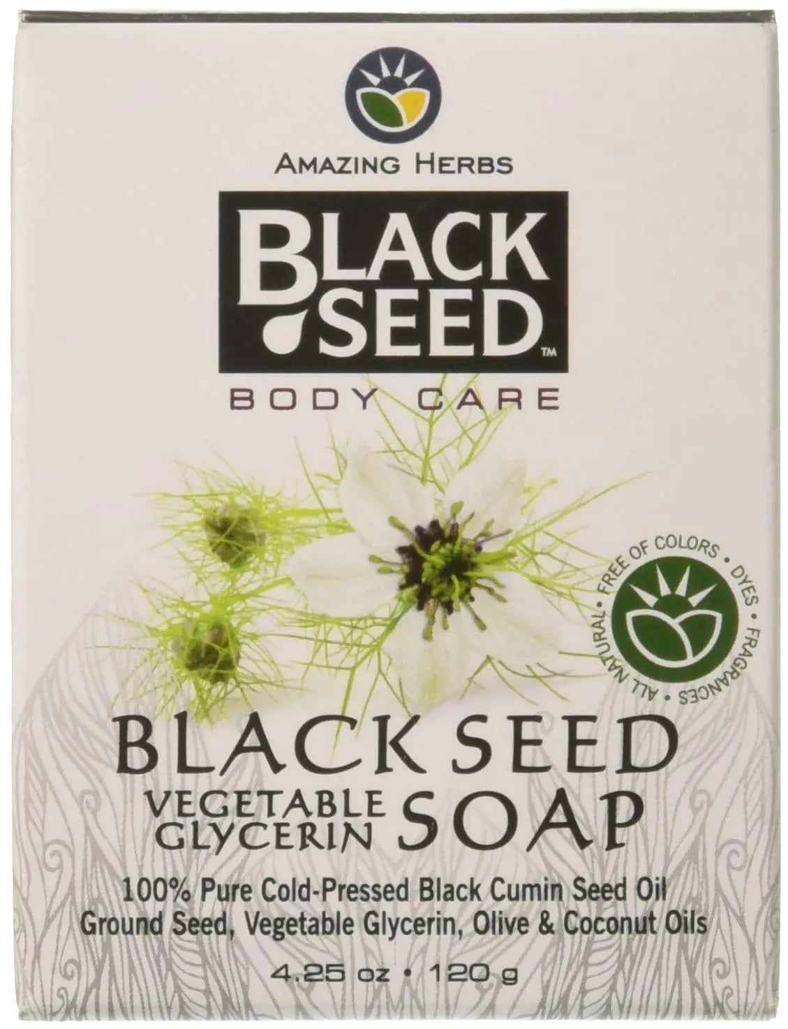 Amazing Herbs Black Seed Vegetable Glycerin Soap, 4.25 Ounce Amazing Herbs Au supplements