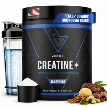 VEDGE Nutrition Creatine + | Vegan Plant-Based Creatine Monohydrate Powder | Energy, Performance & Function | Ergogenic Aids for Athletes | Unflavored, 30 Servings VEDGE Au supplements