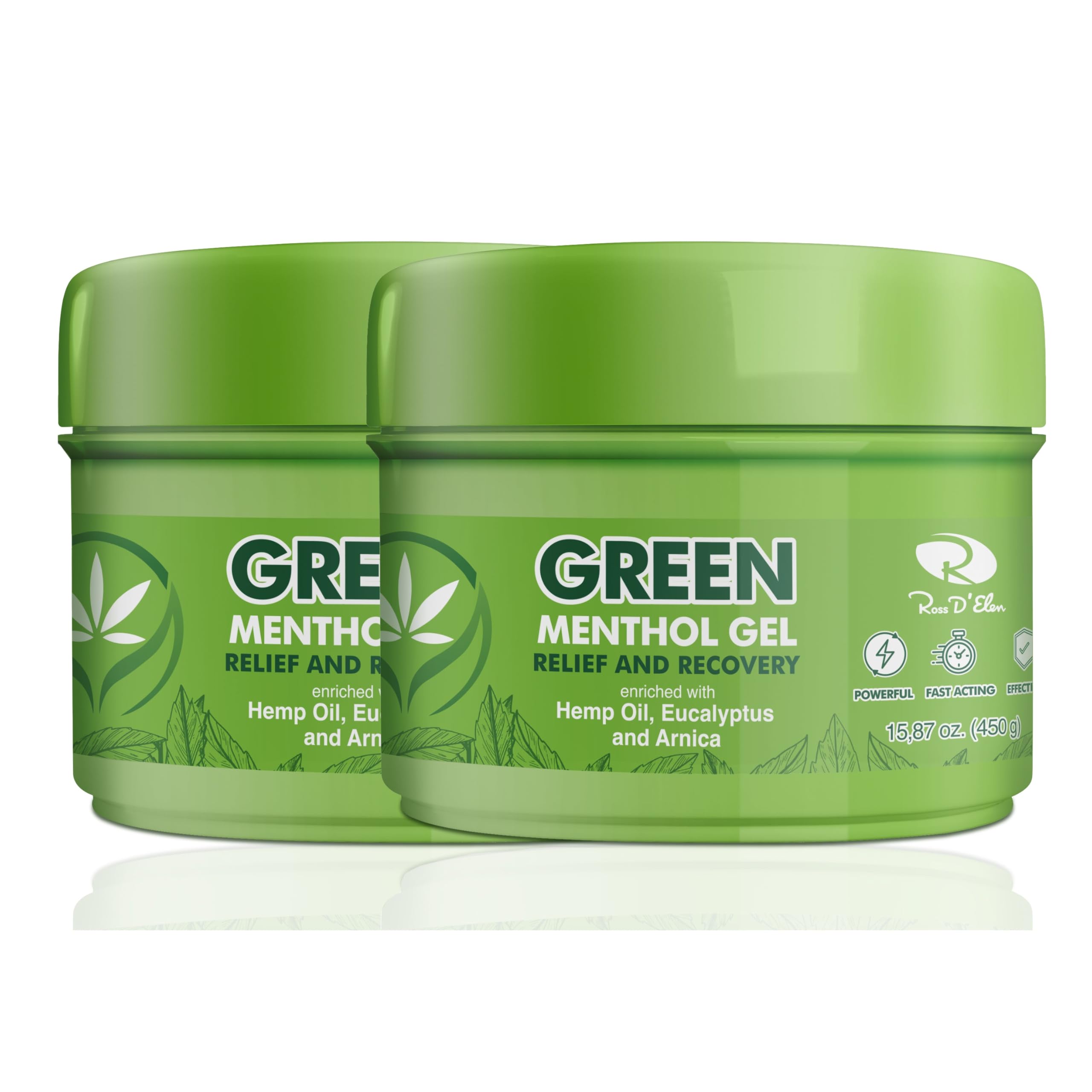 Ross D'Elen Green Menthol Gel - 2Pack Large Size (2) ROSS D'ELEN Au supplements