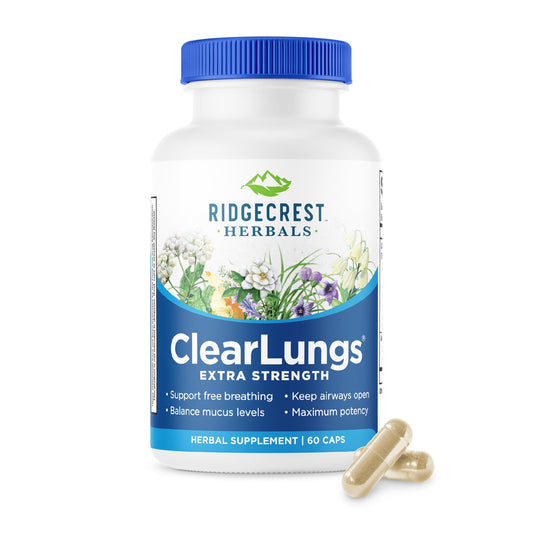 RidgeCrest Herbals ClearLungs Extra Strength, Daily Health Supplement, Natural Lung and Nasal Wellness Formula RidgeCrest HerbalsUS supplements