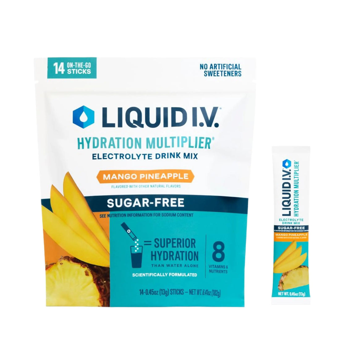 Liquid I.V.® Hydration Multiplier Sugar-Free - Mango Pineapple | Electrolyte Powder Drink Mix | 1 Pack (14 Servings) Liquid I.V. Au supplements