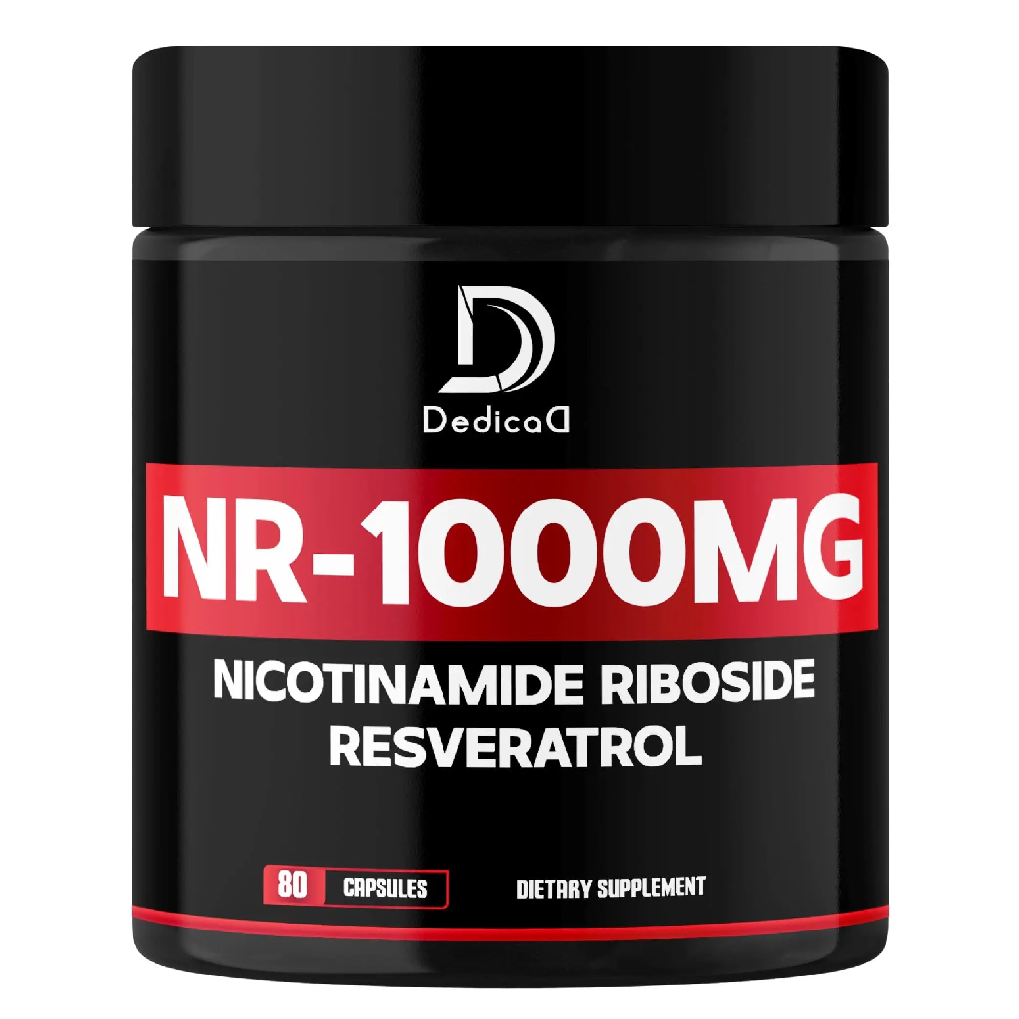 DEDICAD NAD Supplement with Nicotinamide Riboside and Trans Resveratrol - NR for Men & Women - 80 Capsules DEDICAD Au supplements