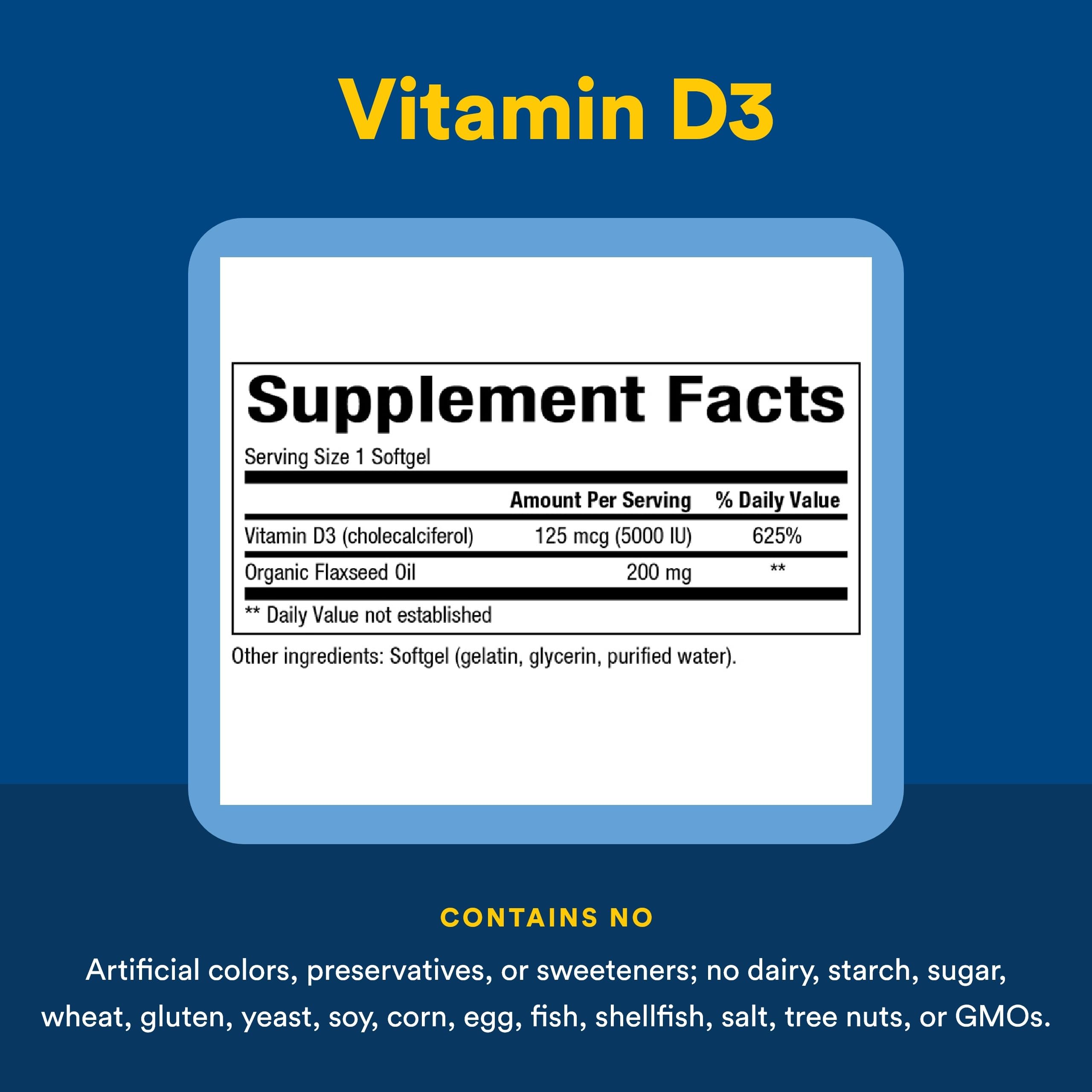 Natural Factors, Vitamin D3 5000 IU (125 mcg), Supports Strong Bones, Muscles and Immune Function, 360 Softgels Natural Factors Au supplements