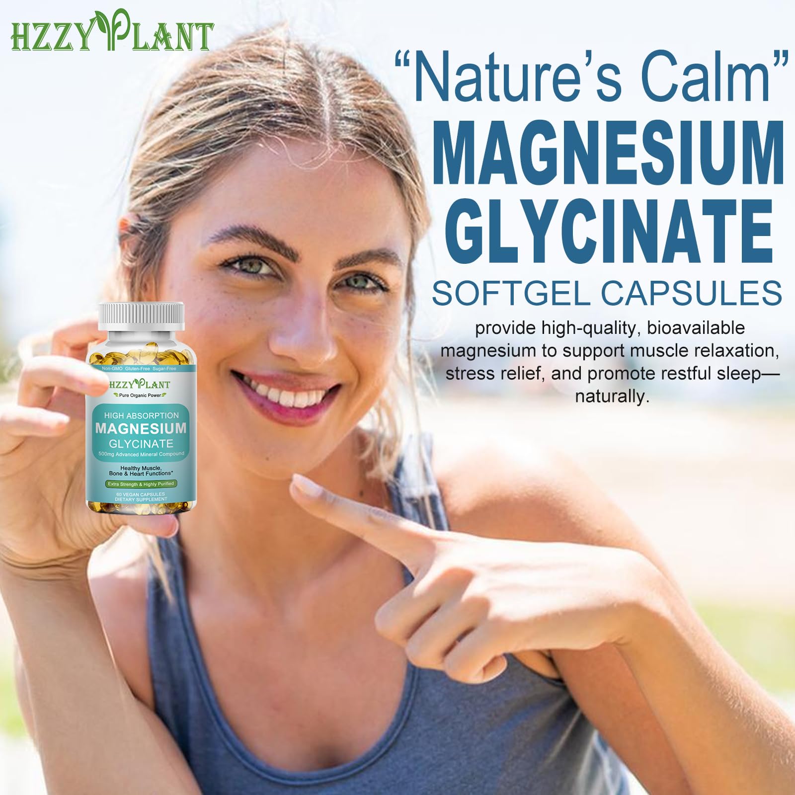 Magnesium Glycinate 500mg Softgels, High Absorption Magnesium Supplement Softgel Capsules for Muscle, Heart, Sleep & Bone Support, Stress Relief, Nerve Health & Metabolism, Non-GMO, 2 Month Supply HZZYPLANT Au supplements