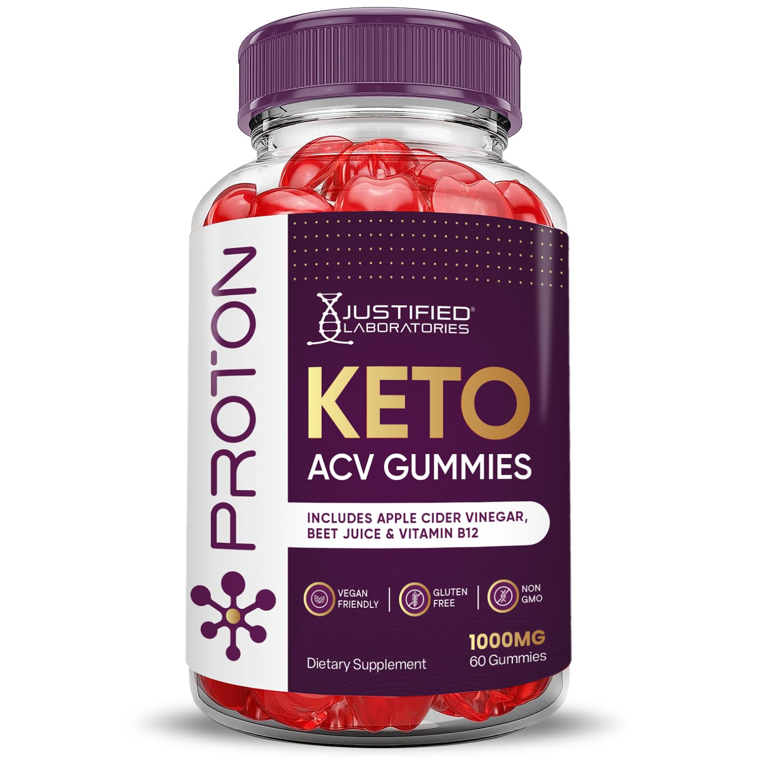 (2 Pack) Proton Protein Keto ACV Gummies Advanced Formula 1000MG Proton Keto Justified Laboratories Au supplements