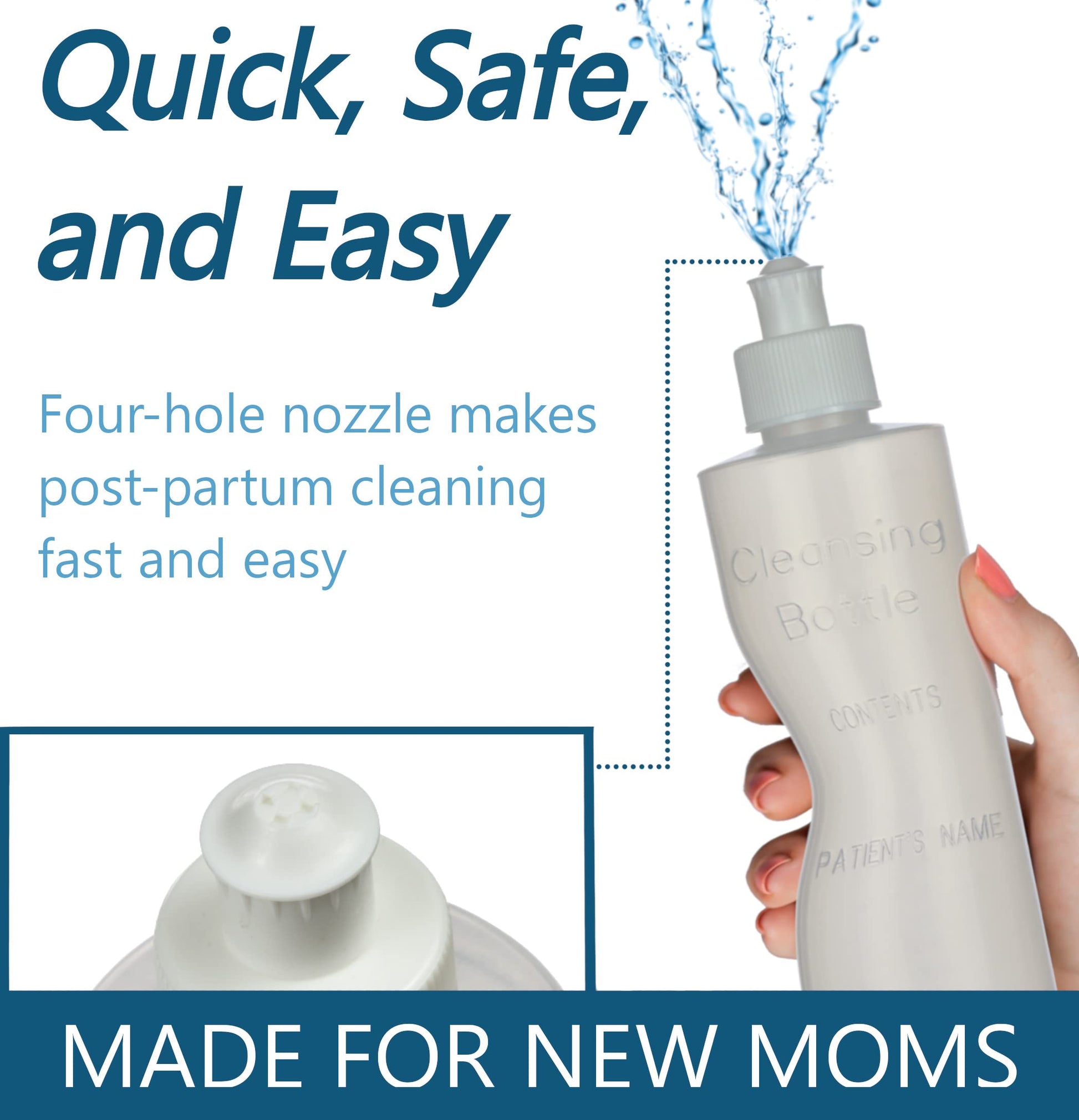 Perineal Squirt Bottle [4 Pack] Refillable Postpartum Lavette Cleansing Irrigation Peri Wash Bottle Easy Glide Au supplements