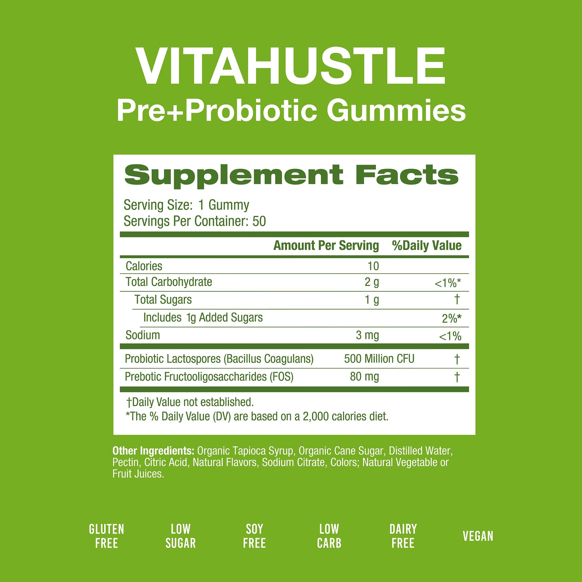 VitaHustle Probiotic Gummies + Prebiotics by Kevin Hart with Chicory Root Inulin Fiber VitaHustle Au supplements