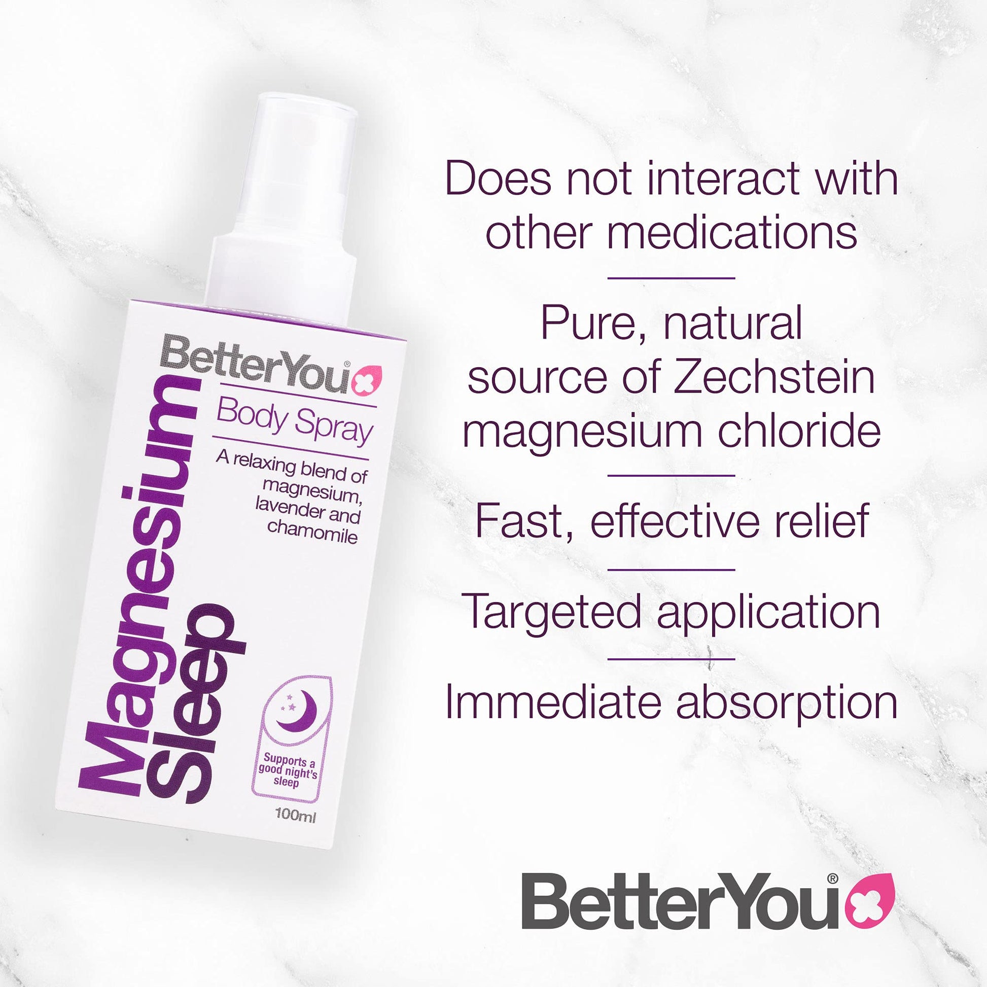 BetterYou Magnesium Sleep Body Spray, Made with Zechstein Magnesium Chloride BetterYou Au supplements