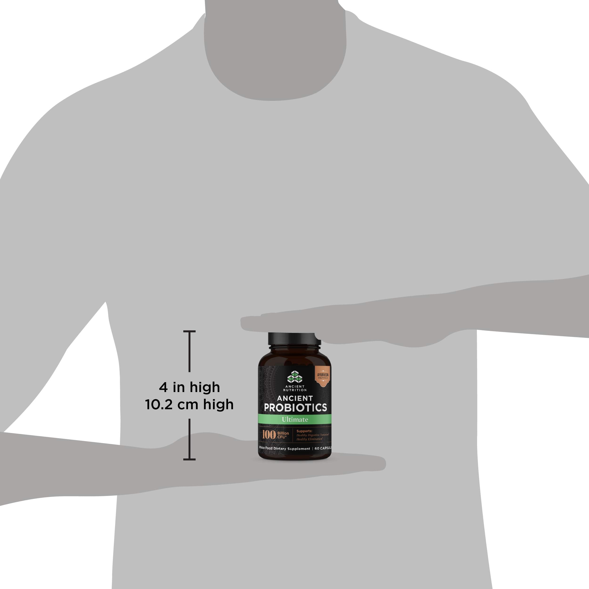 Ancient Nutrition Probiotics, Probiotics Ultimate 100 Billion CFUs*/Serving, Digestive and Immune Support, Gluten Free,