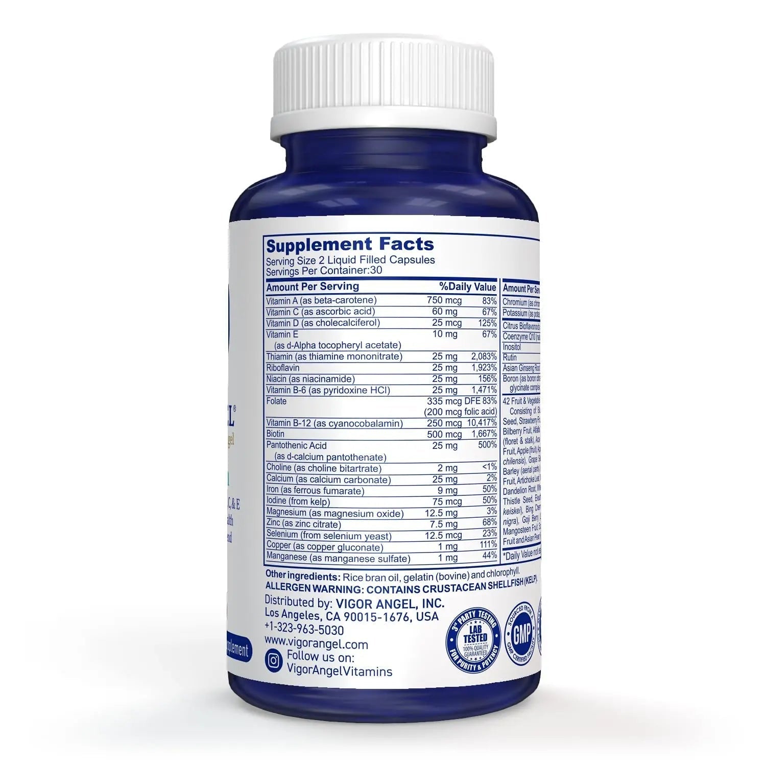 VIGOR ANGEL Multivitamin, 60 Liquid Capsules VIGOR ANGEL Au supplements