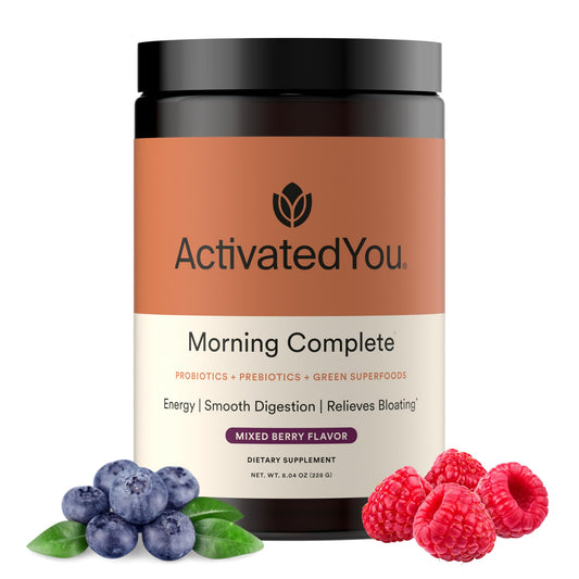 ActivatedYou Morning Complete Super Greens Powder Drink Mix - Gut Health Boost with Prebiotics, Probiotics, & Antioxidants - 10 Billion CFUs, Mixed Berry Flavor ACTIVATEDYOUUS supplements