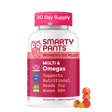 SmartyPants Multivitamin Gummy for Women 50 and Over - Improved Formula: Omega 3 (DHA/EPA), Methylfolate, CoQ10, Vitamin D3, C SmartyPants Au supplements