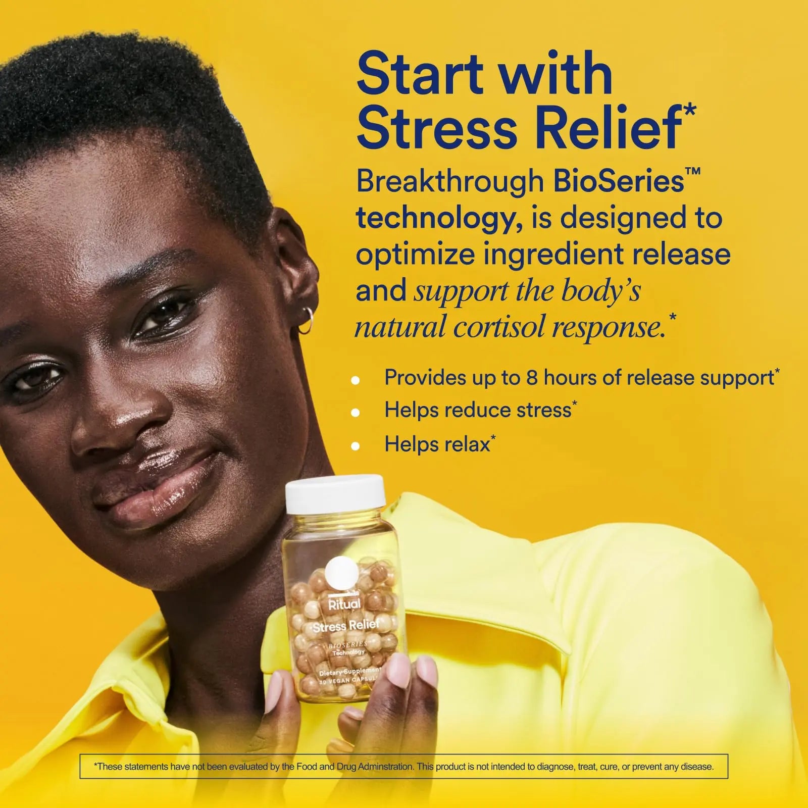 Ritual Stress Relief Supplement Shoden® Ashwagandha, Suntheanine® L-Theanine, and Saffron as affron®* BioSeries with 8-Hour Release to Support Natural Cortisol Response and Promote Calm, 30 Day Ritual Au supplements