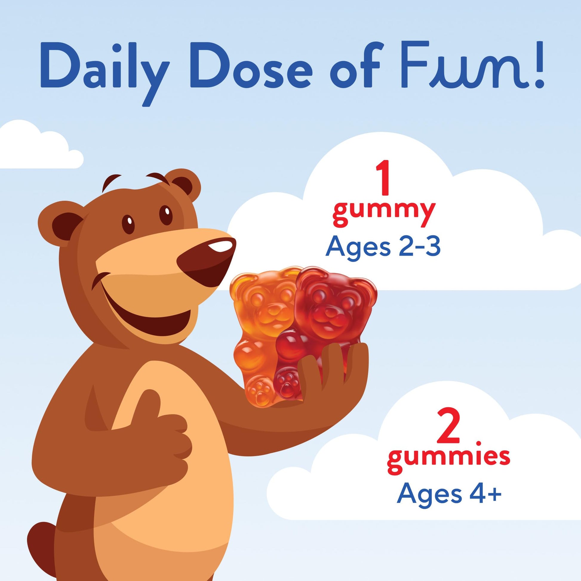 L'il Critters Gummy Vites Daily Kids Multivitamins Assorted Fruit Flavors for Ages 2+ Toddlers & Kids, Gummy Vitamin with Vitamin C and D Lil Critters Au supplements