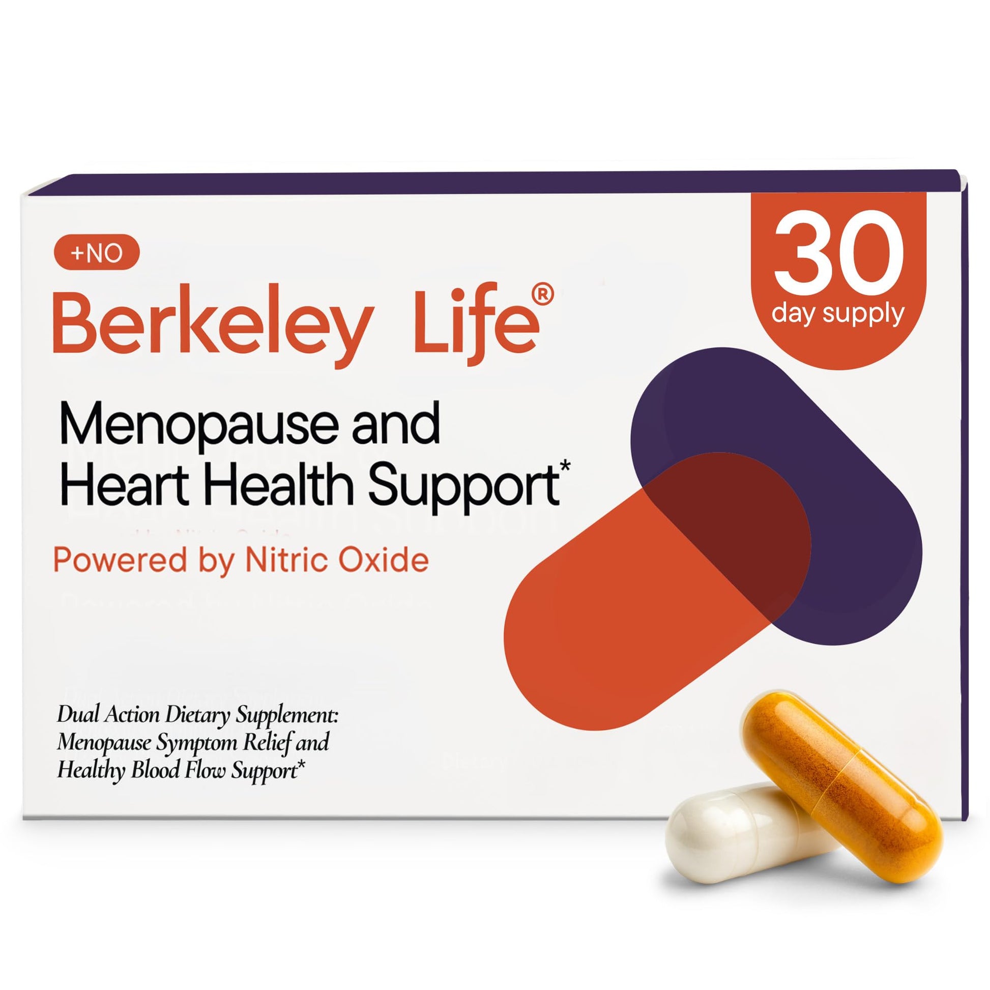 Berkeley Life Menopause and Heart Health Support Supplements - Hormone-Free Dual-Action Nitric Oxide Supplement for Menopause Symptom Relief & Healthy Blood Flow Support for Women - 60 Capsules Berkeley Life Au supplements