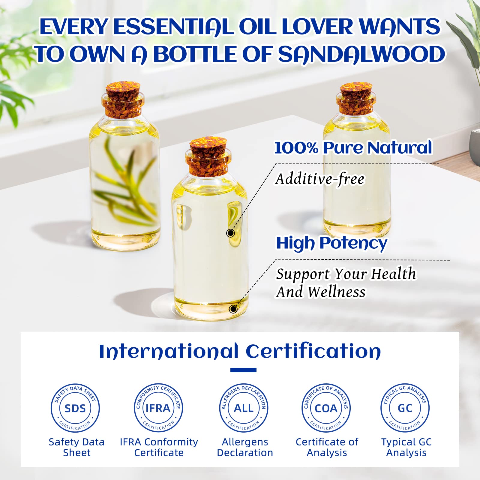 HIQILI Sandalwood Essential Oil and Sweet Orange Essential Oil, 100% Pure Natural for Diffuser - 3.38 Fl Oz HIQILI Au supplements