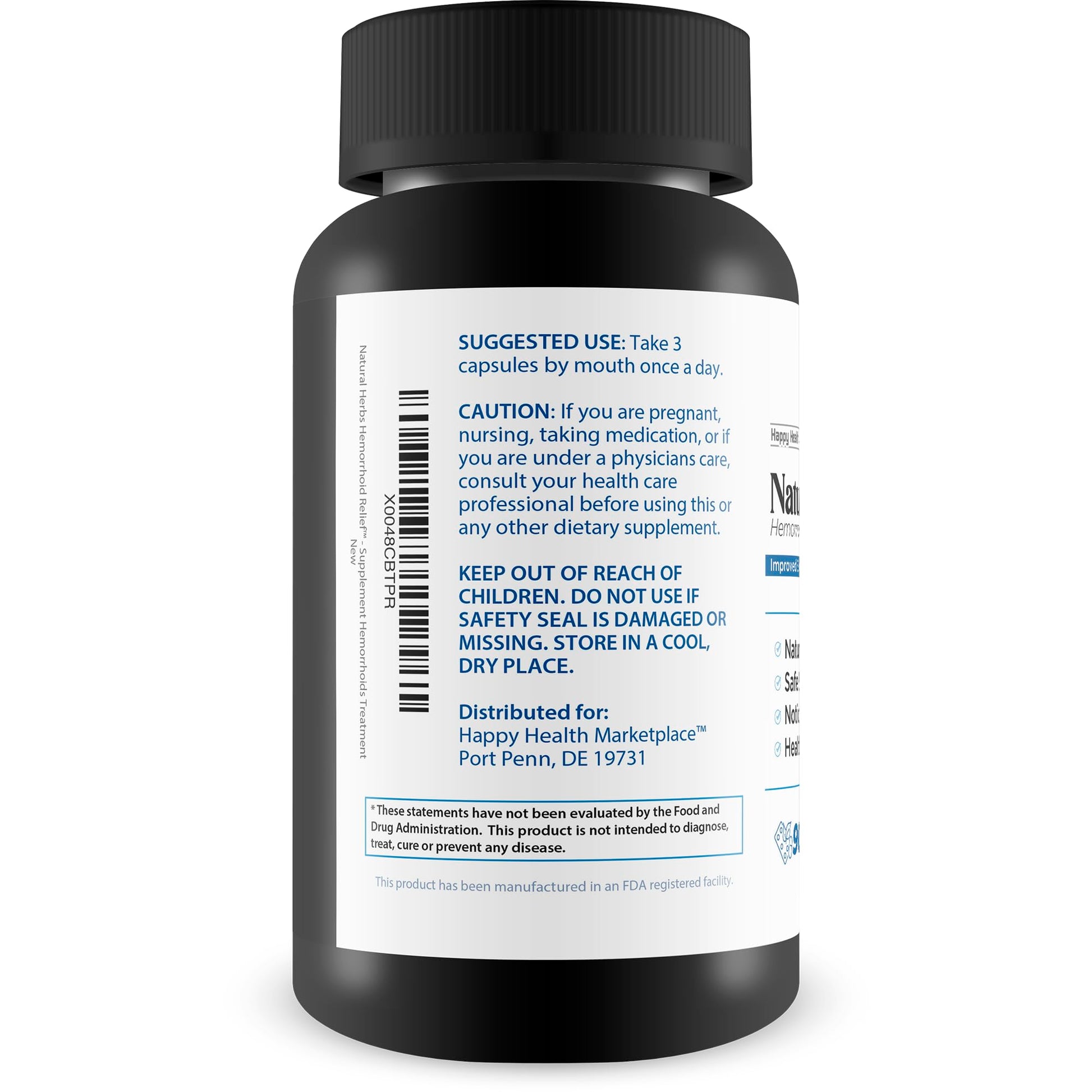 Natural Herbs Hemorrhoids Capsules - Our Best Hemorrhoid Relief Supplement - Premium Natural Herbs Strength Hemorrhoids Capsules - Hemorrhoids Natural Herbs Hemorrhoid Treatment Hemorrhoids Treatment Happy Health Marketplace Au supplements
