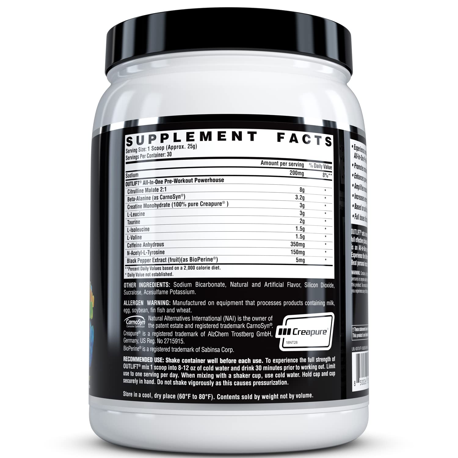 Nutrex Outlift Clinically Dosed Pre Workout Powder with Creatine, 8G Citrulline, BCAA Nutrex Research Au supplements
