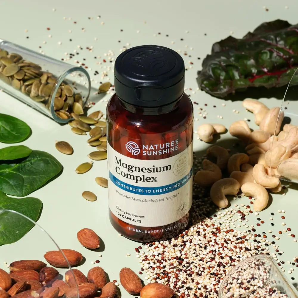 Nature’s Sunshine Magnesium Complex - High Potency Magnesium Supplement with Citrate & Malate for Relaxation, Optimal Absorption, Muscle Function, Energy Production - 50 Servings (100 Capsules) Nature's Sunshine Au supplements