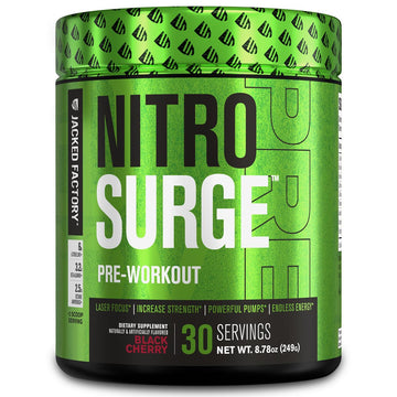 NITROSURGE Pre Workout Supplement - Endless Energy, Instant Strength Gains Jacked Factory Au supplements