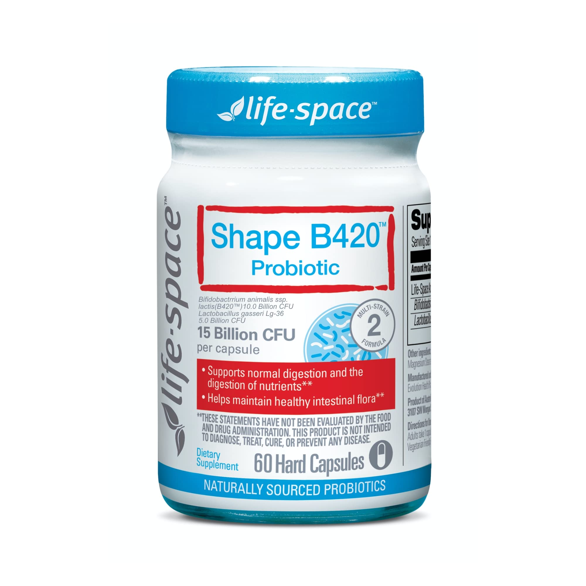 Life-Space Shape B420™ Probiotics, Clinically Studied Strains, Supplement for Women and Men Life-Space Au supplements