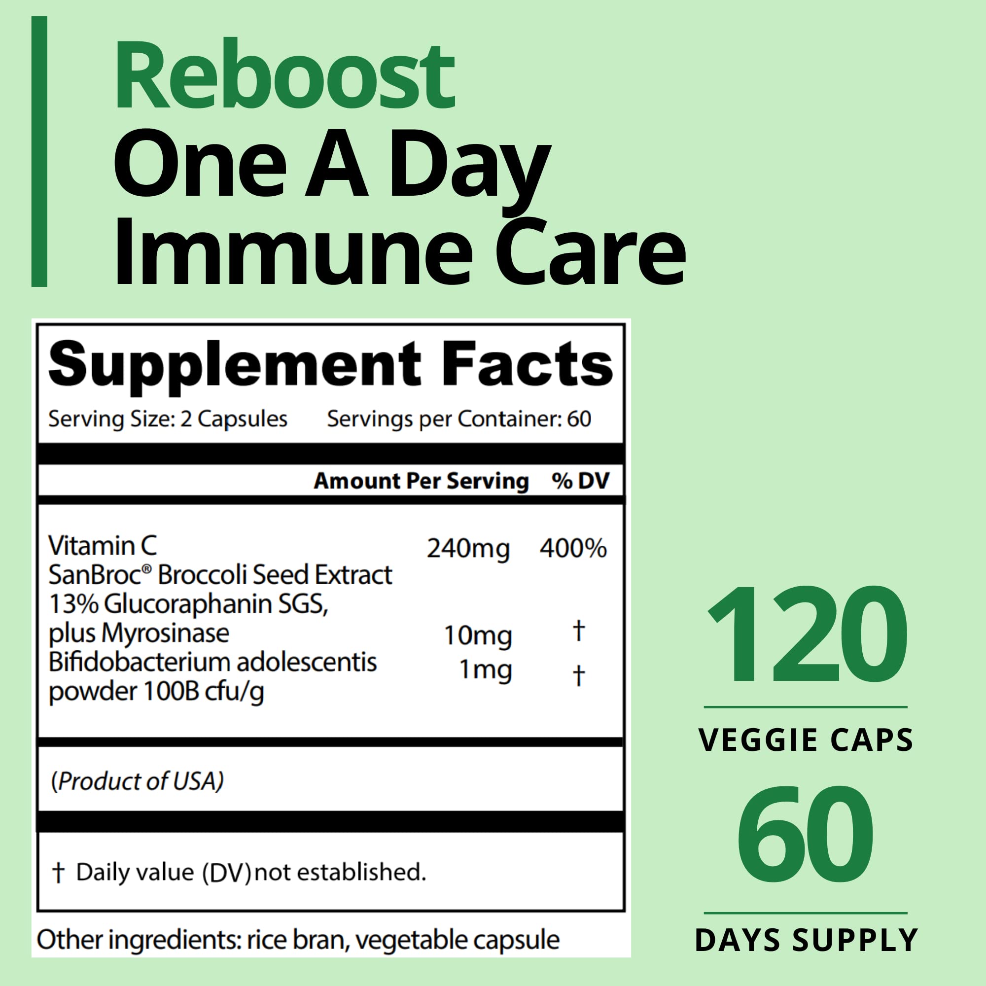 GIGANTIC Sulforaphane + Myrosinase 10mg (120 Capsules) - Includes Vitamin C GIGANTIC Au supplements