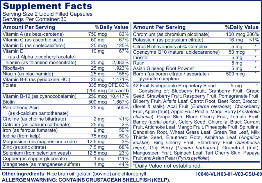 VIGOR ANGEL Multivitamin, 60 Liquid Capsules VIGOR ANGEL Au supplements