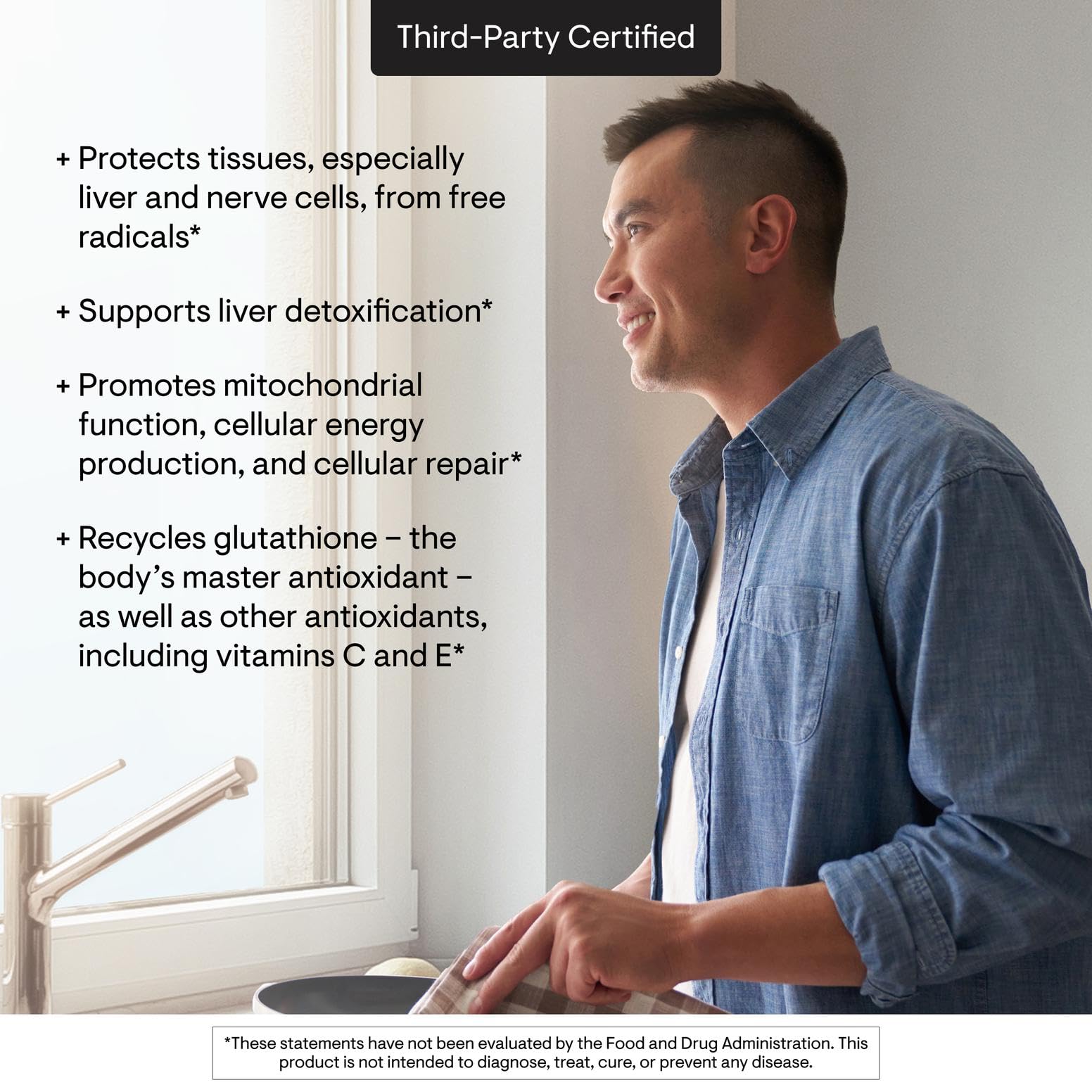 THORNE - Alpha-Lipoic Acid - Provides Antioxidant Support - Supports Liver Detox & Nerve, Eye, Metabolic & Liver Health* - Third-Party Certified