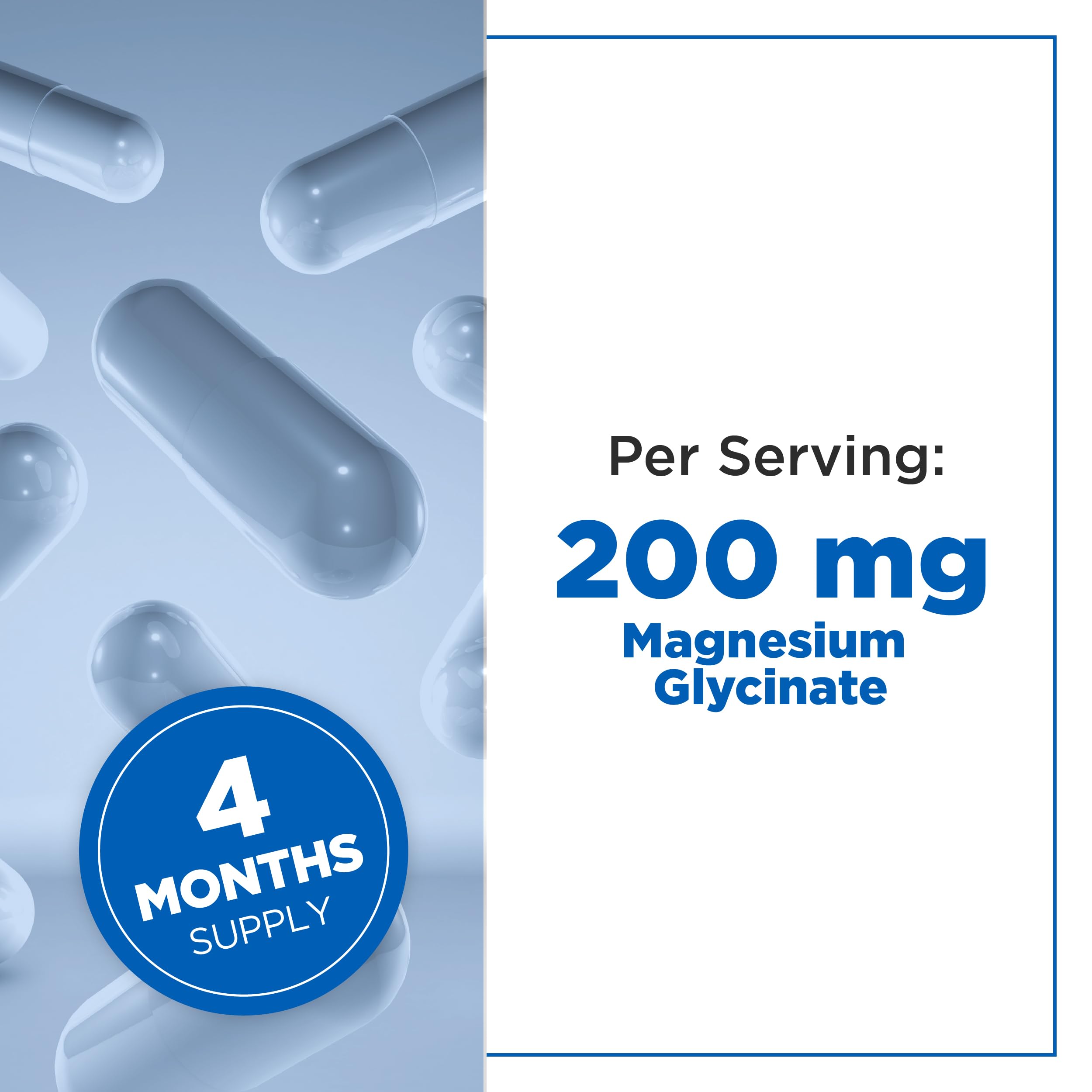 PlantVital Magnesium Glycinate 200mg - Supports Restful Sleep, Muscle & Nerve Function, Normal Heart & Bone Health - Feel Calm & Relax - Vegan, Third Party Tested, Gluten Free, Non-GMO - 120 Capsules Plantvital Au supplements