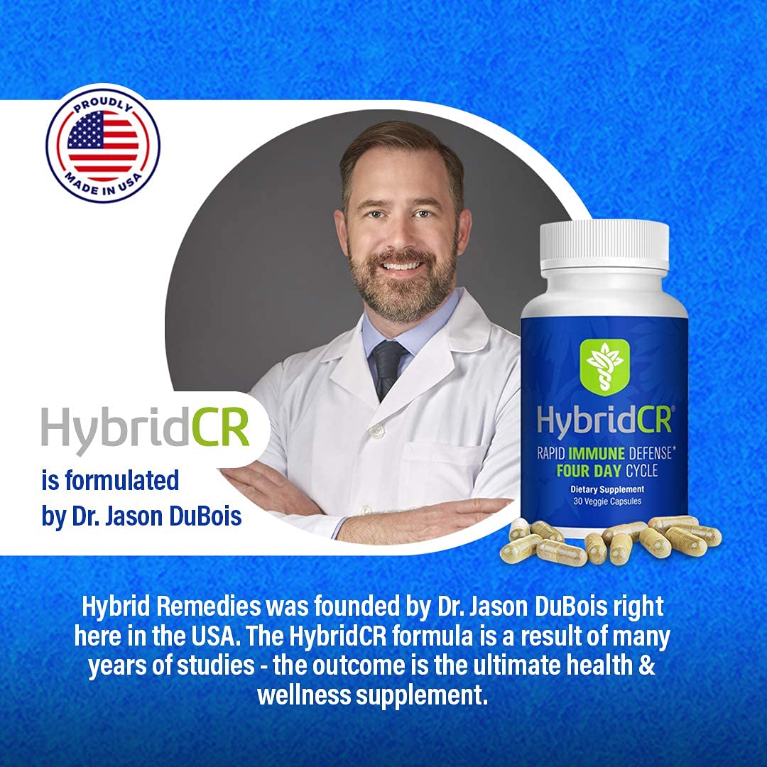 HybridCR Rapid Immunity Supplement | Zinc, Echinacea, Andrographis, Ginseng, Selenium, Gluten-Free & Non-GMO | 5-in-1 Immune Support Supplement | Pharmacist Formulated 1 Month Supply (30 Veggie Caps) Hybrid Remedies Au supplements