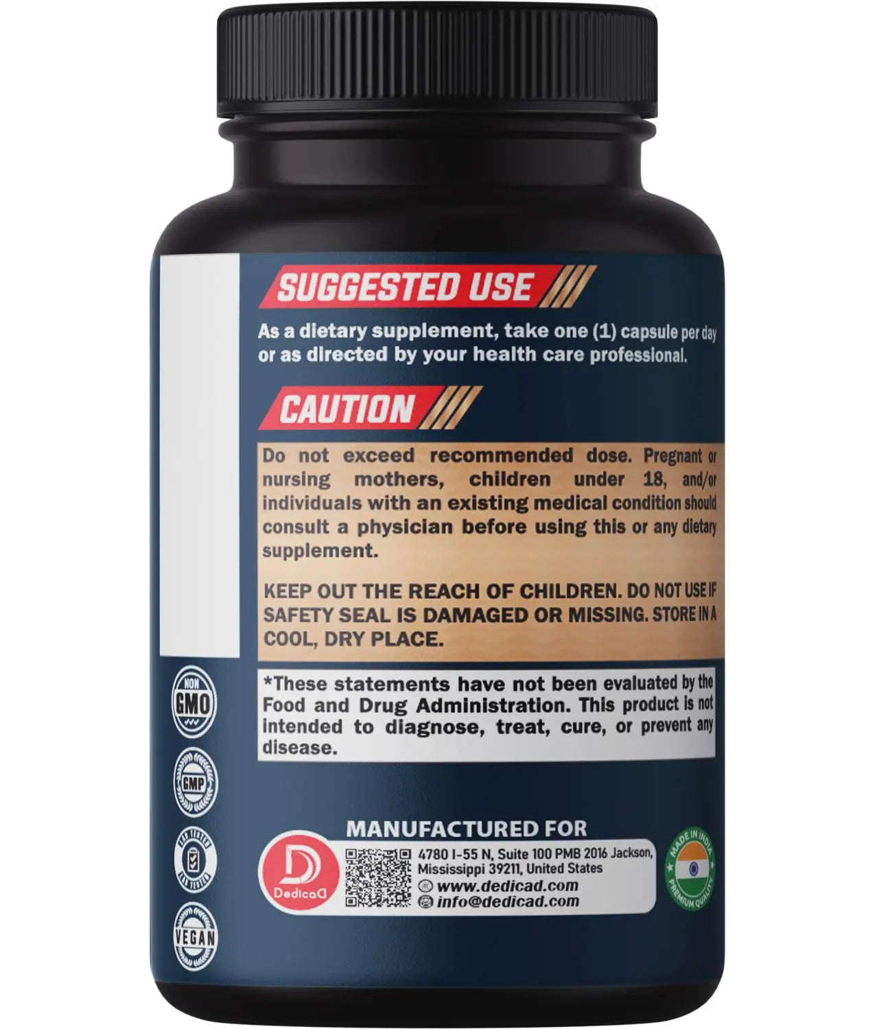 DEDICAD 12in1 Wormwood Black Walnut Clove Capsules - Immune, and Mood Support - 3 Month Supply - 90 Vegan Capsules DEDICAD Au supplements