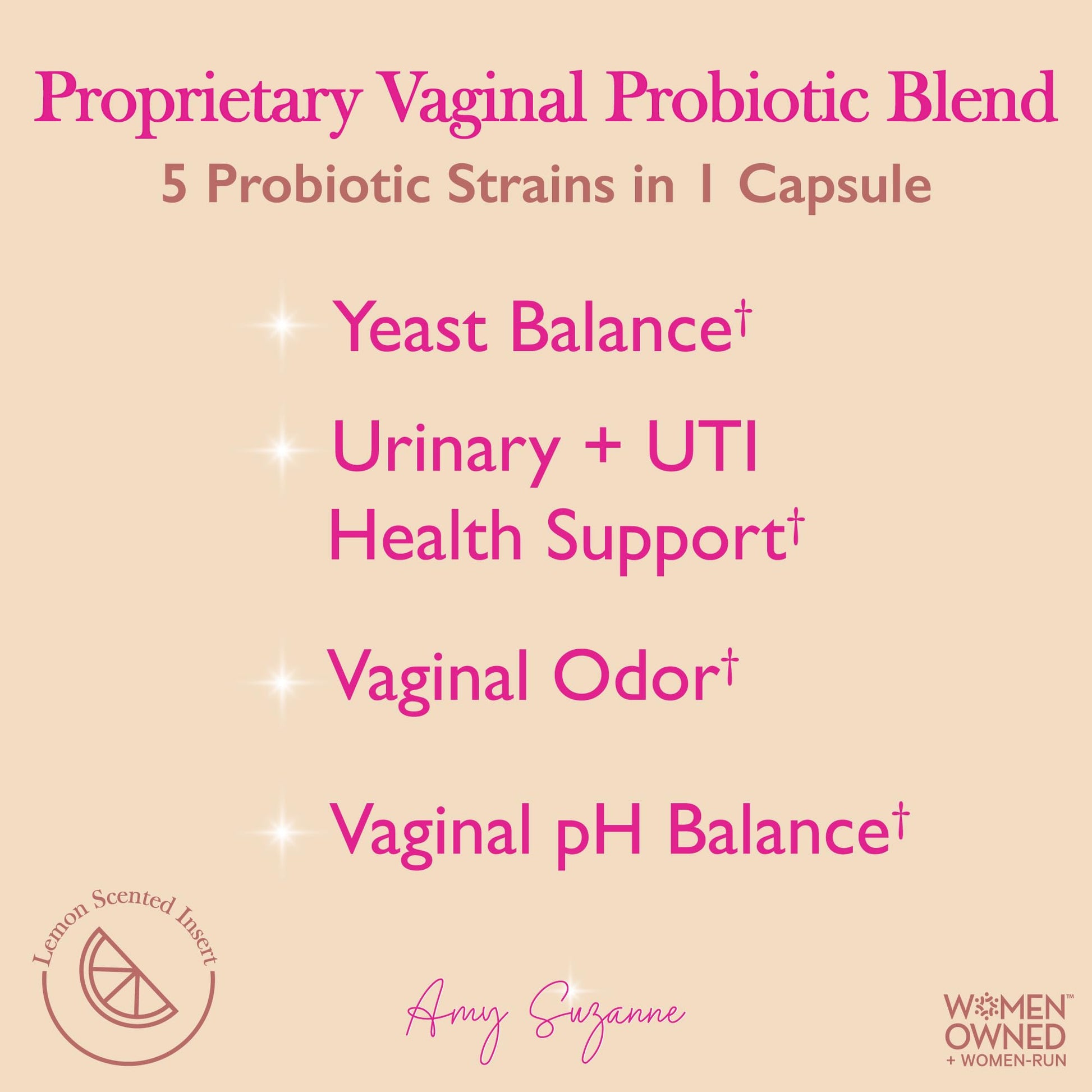 Amy Suzanne Vaginal Probiotics for Women - 10 Billion CFU Probiotic for pH Balance and Urinary Tract Health Amy Suzanne Au supplements