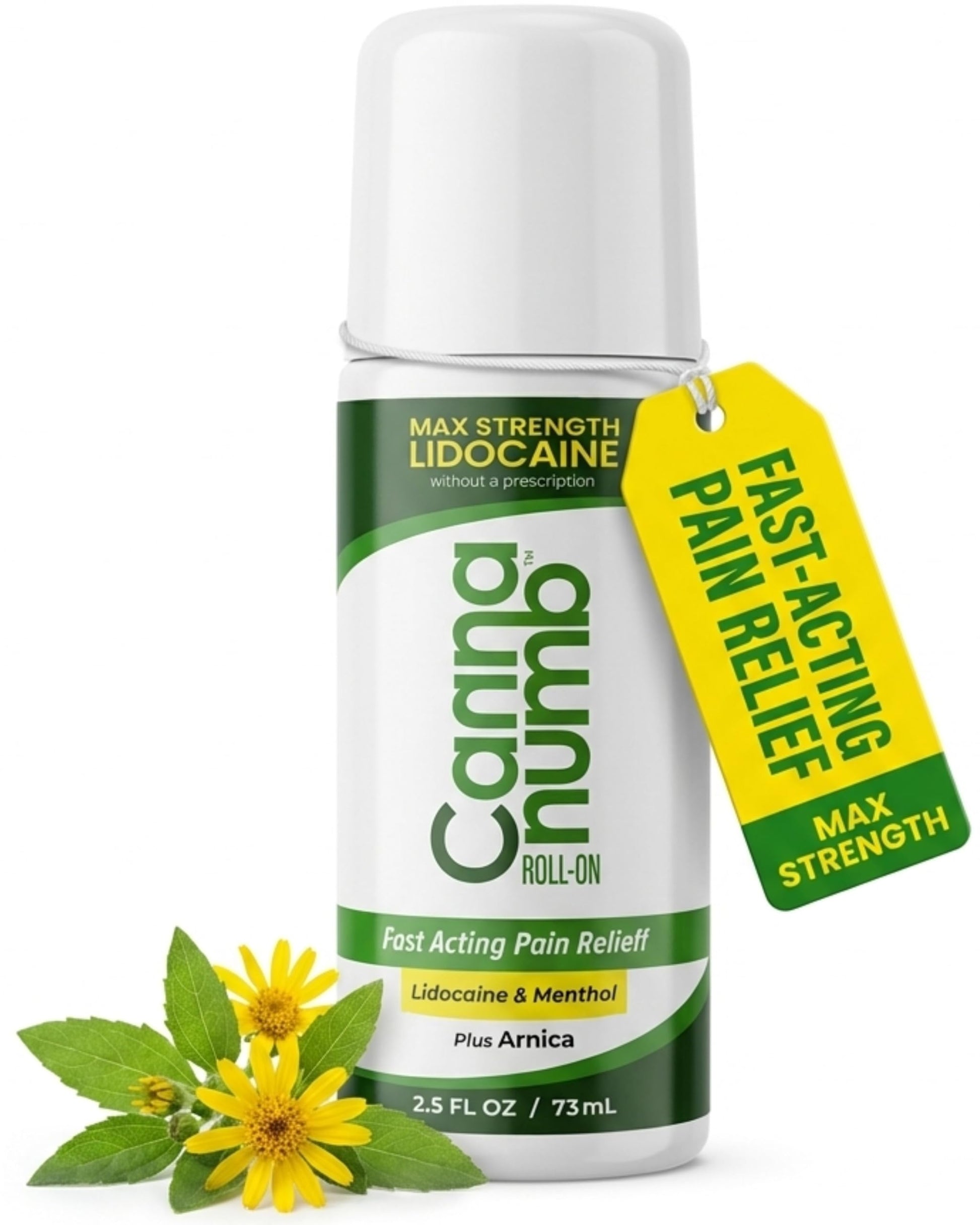 Cannanumb Pain Relief Roll On with Lidocaine, Fast Acting Pain Relief with Arnica + Boswellia + Menthol - 2.5oz Cannanumb Au supplements