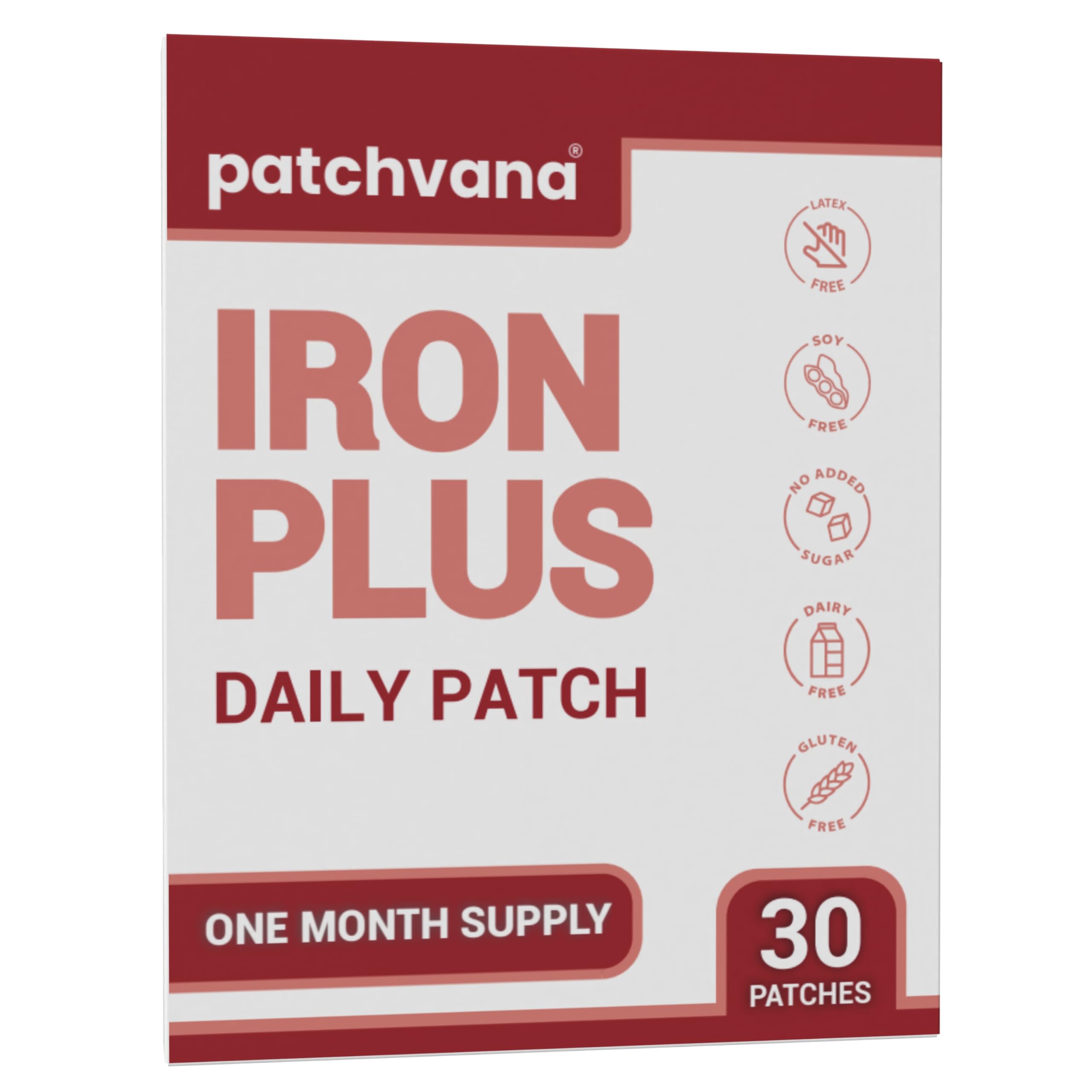 Patchvana Iron Plus Patch for Women & Men, 1 Month Supply, 30 Patches Patchvana Au supplements